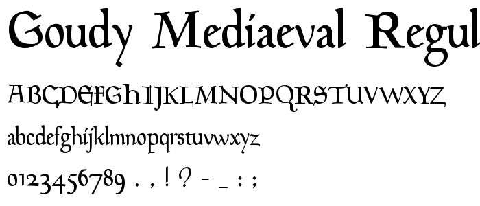 Goudy Mediaeval Regular font